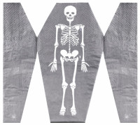Preview: Paper Napkin Fold out Skeleton Coffin