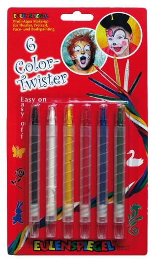 6 stylos Twister Aqua Make Up