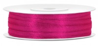 50m satin ribbon neon pink 3mm wide