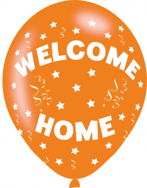 Set de 6 globos de colores Welcome Home 7
