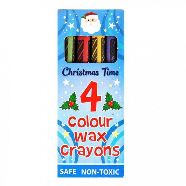 4 Christmas crayons