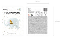 Preview: White elephant foil balloon 66cm