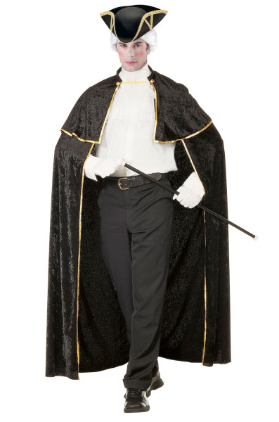 Mantello cape in velvet look 142cm