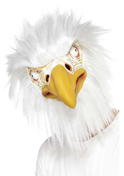 Maska lateksowa Eagle z aplikacją futra