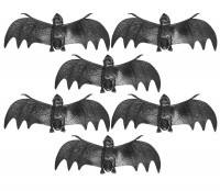 6 Vampire Bat Decorations