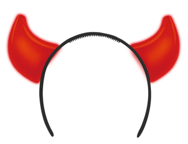 Devil horns headband bright