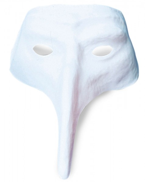 Máscara de pico Biancolo pintable en blanco