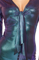 Voorvertoning: Glamour disco jumpsuit voor dames blauw-paars