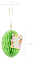 Preview: Honeycomb ball Easter egg green 12cm