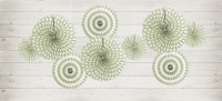 Preview: 3 spring party paper rosettes green