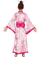 Rosa blomma kimono kostym för flickor