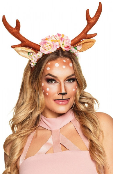 Cute deer headband with flowers