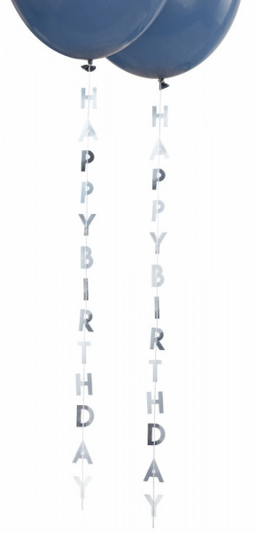 5 srebrnych balonów z okazji urodzin