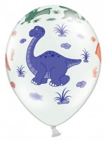 Preview: Latex balloons with dinosaurs 6 pcs