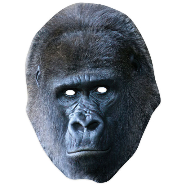 Gorilla Maske aus Pappe