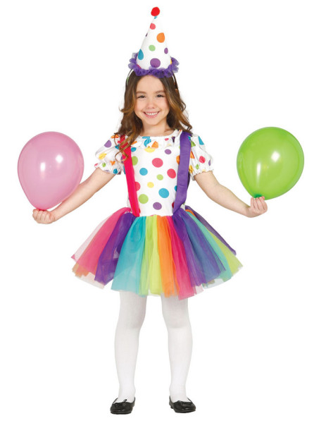 Circus dots clown girl costume