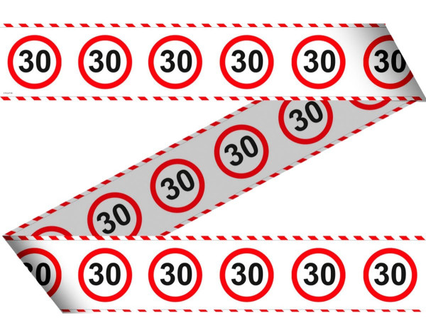 Traffic sign 30 barrier tape 15m