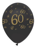 Widok: 6 magicznych balonów na 60.urodziny 30 cm