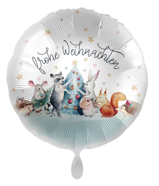 Palloncino foil Woodland Christmas Party 45cm