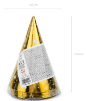 Preview: 6 VIP New Year party hats 16cm