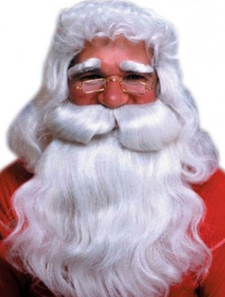 Julemandsparyk med langt skæg
