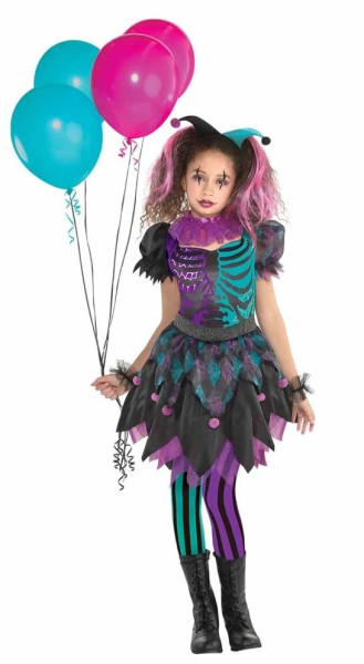 Zombie harlequin child costume