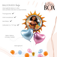 Vorschau: XL Heliumballon in der Box 3-teiliges Set Vaiana