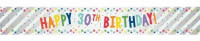 Happy 30th Birthday Foil Banner 2.7m
