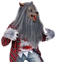 Vorschau: Boshafter Werwolf Vollmaske mit Haaren