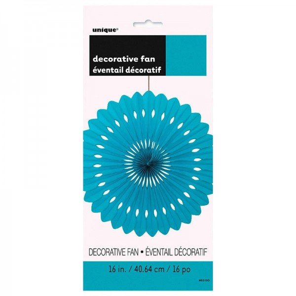Decorative fan flower blue 40cm 2