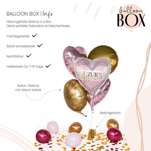 Heliumballon in der Box Hochzeit Wishes 3