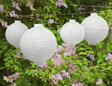 LED lanterne sommernætter i hvid 20cm
