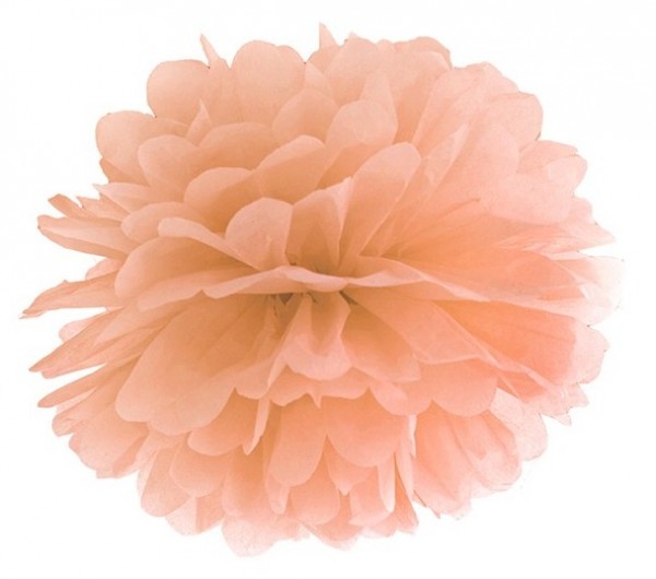 Flower PomPom Romantic peach colors 21cm