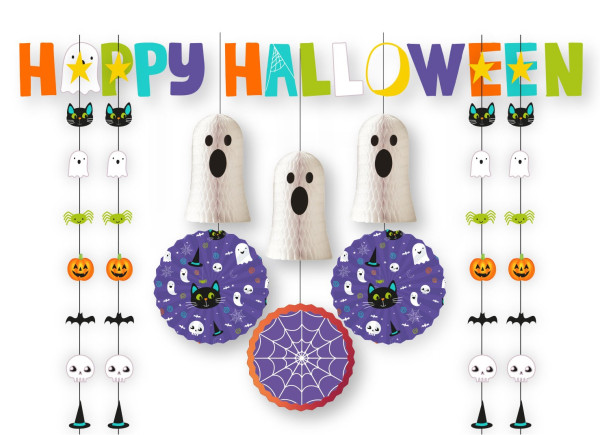 Colorful Halloween party set 10 pieces