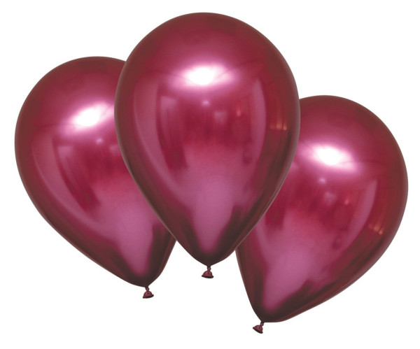 6 skinnende satinballoner brombær 27,5 cm