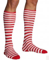 Red and white striped stockings