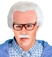 Preview: 3-piece grandpa wig set for men