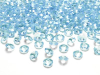 100 Strooidecoratie Diamanten Azuurblauw 1,2 cm