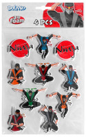 4 feuilles d'autocollants Ninja Power
