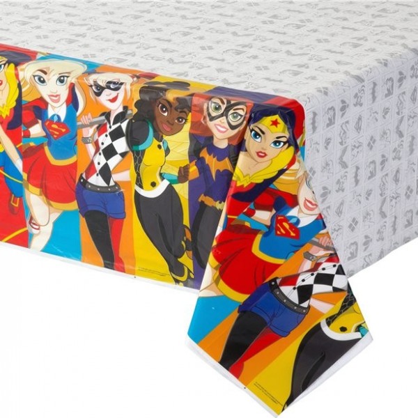 8 DC Super Hero Girls tablecloth 2.4mx 1.4m