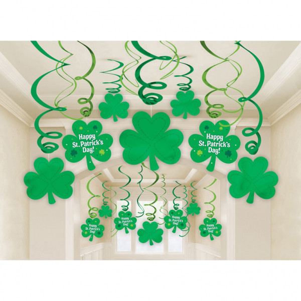 30 St. Patricks Day spiral hangers
