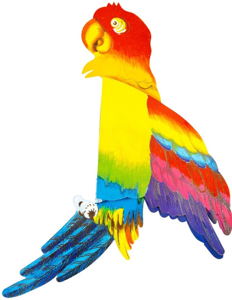 Kleurrijke papegaaidecoratie 38cm 2