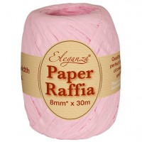 Gift ribbon made of raffia pink 30m
