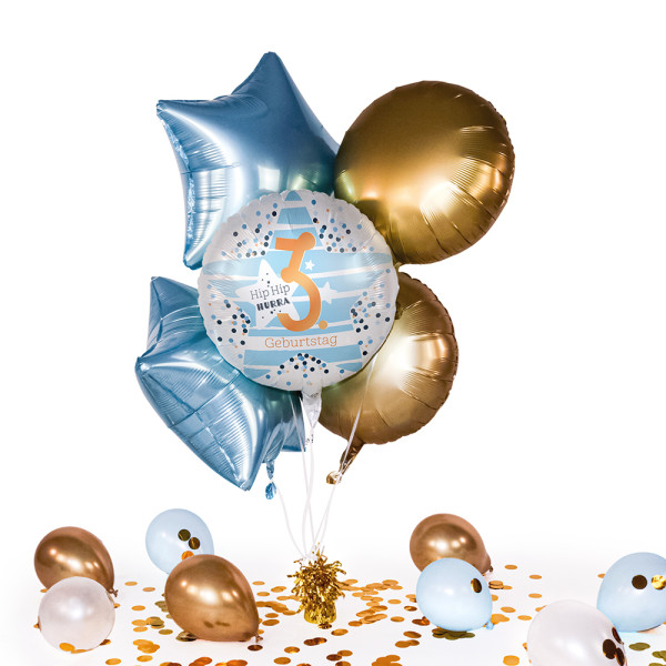 Heliumballon in der Box 3.Geburtstag Stars
