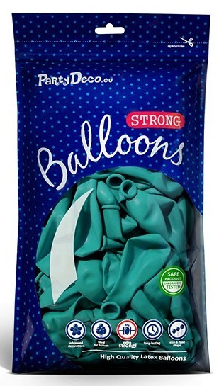 20 ballons étoiles turquoise 27cm 2