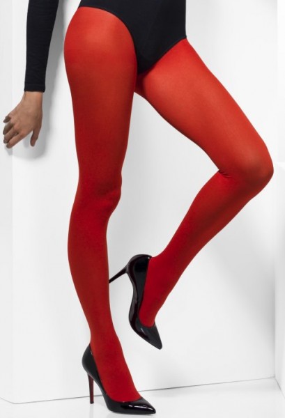 Classic red tights for women