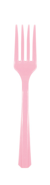 10 fourchettes en plastique Mila, rose clair
