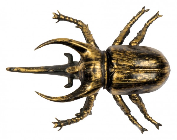 6 Escarabajo de decoración de Halloween dorado 6 x 5cm 3