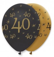 Vorschau: 6 Magical 40th Birthday Luftballons 30cm