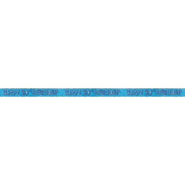 Banner per il sogno dei 50 anni con glitter blu 2